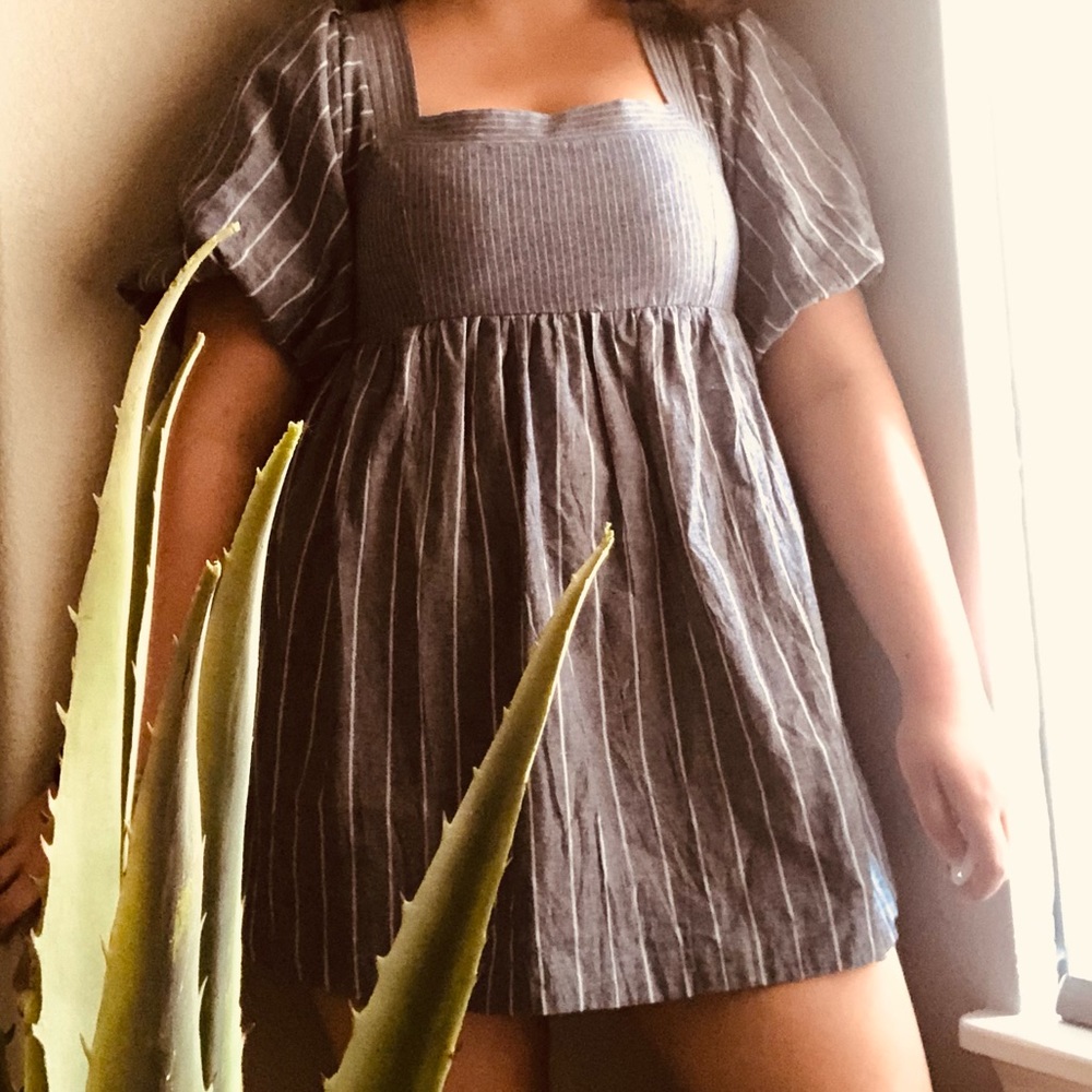 Free People Denim Stripped Dress